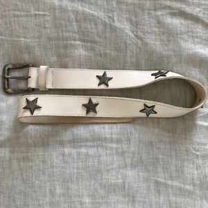 Vintage Genuine Leather Star Studded Belt